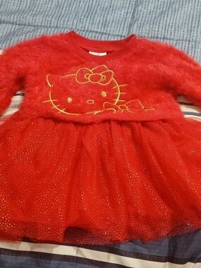 Hello Kitty Red Sparkle Tulle Dress